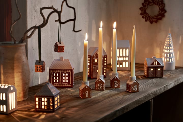 Gingerbread adventsstake 4 deler, Brun Kähler