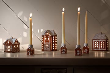 Gingerbread adventsstake 4 deler - Brun - Kähler