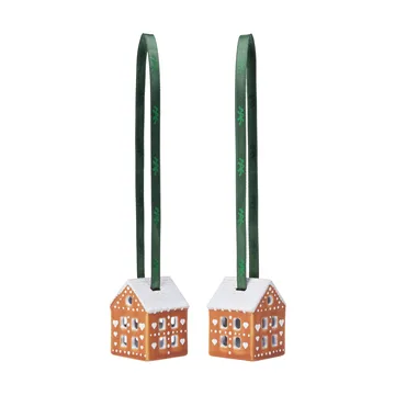 Gingerbread juleoppheng 5 cm 2-pakk - Brun - Kähler