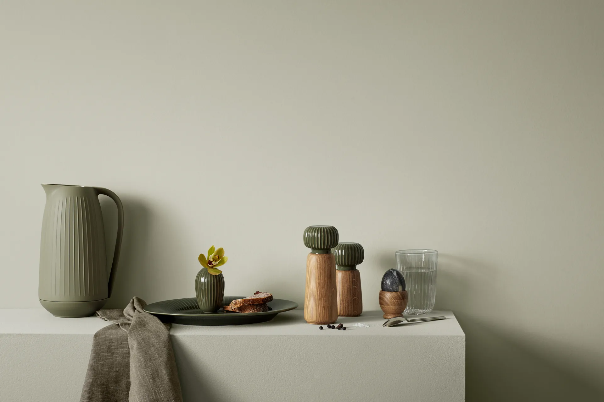 Hammershøi krydderkvern stor, Mørkegrønn Kähler