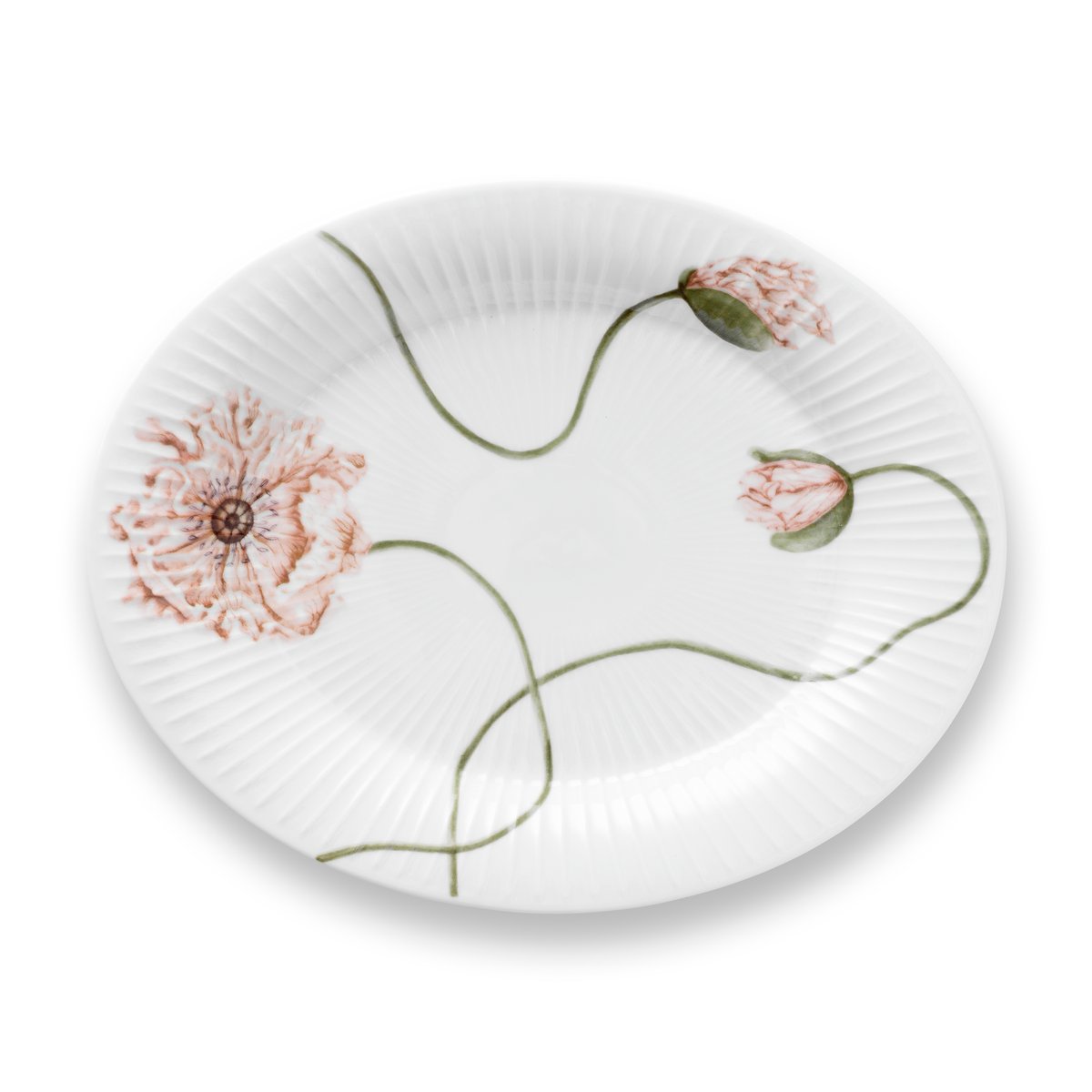 Kähler Hammershøi Poppy ovalt fat 22,5x28,5 cm Hvit