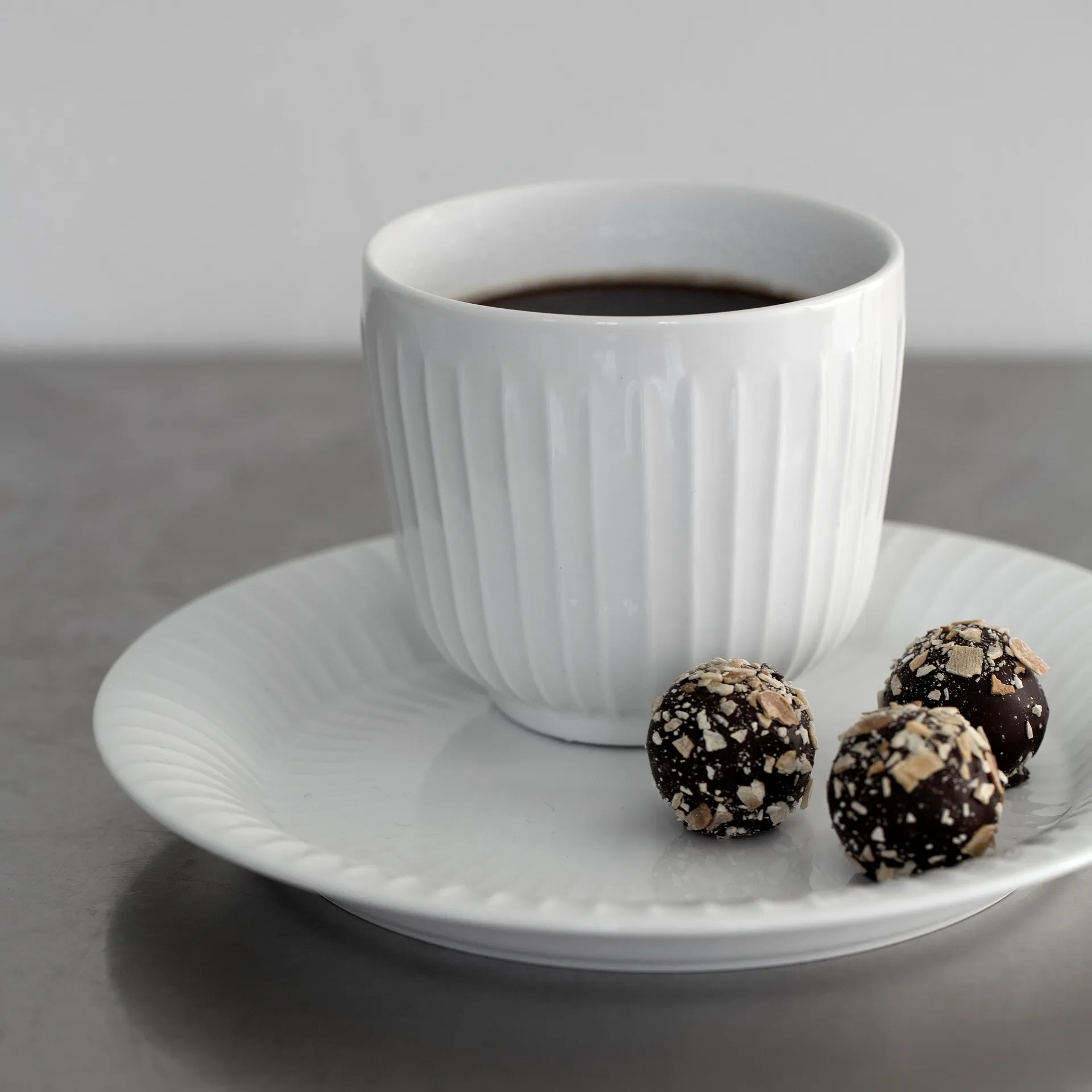 Hammershøi tallerken hvit, Diameter 19 cm Kähler