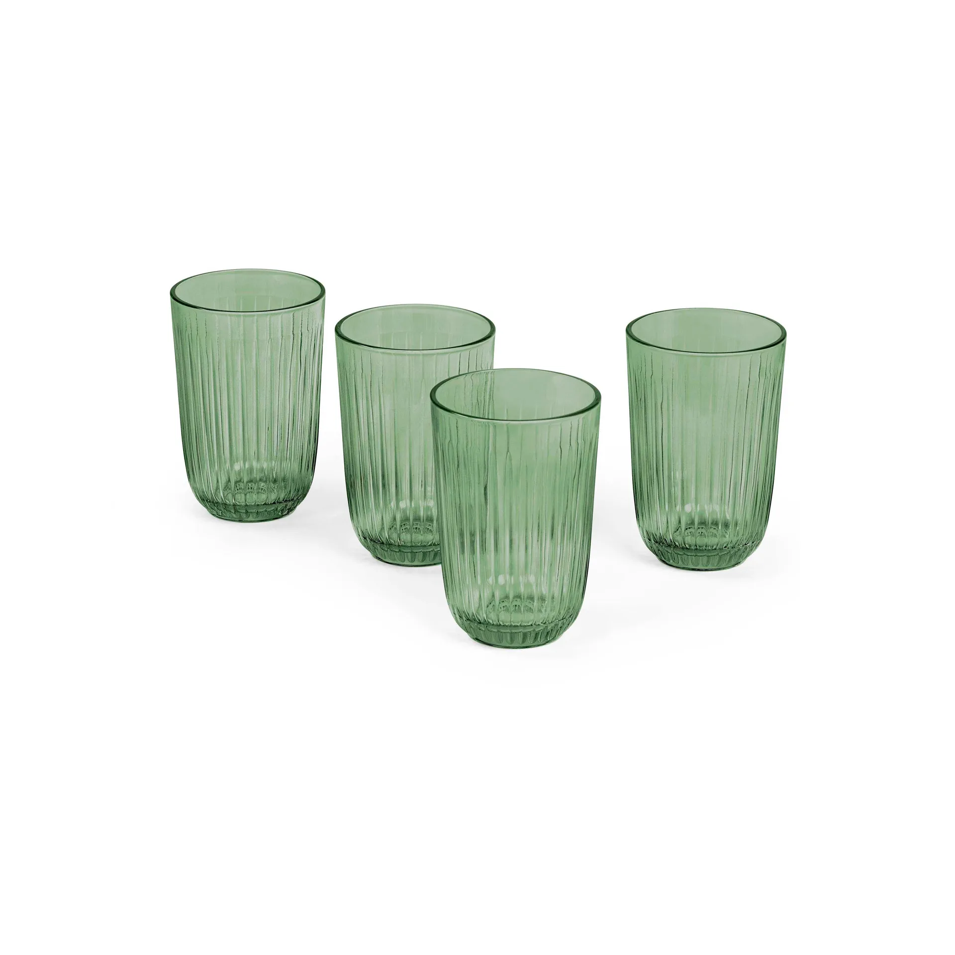 Hammershøi vannglass 37 cl 4-pack, Grønn Kähler