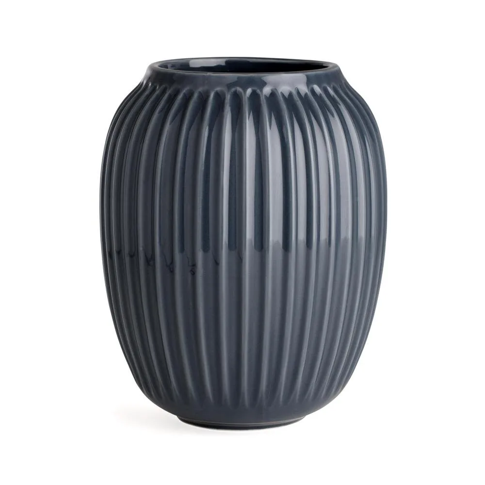 Hammershøi vase, Antrasittgrå, medium 21 cm Kähler