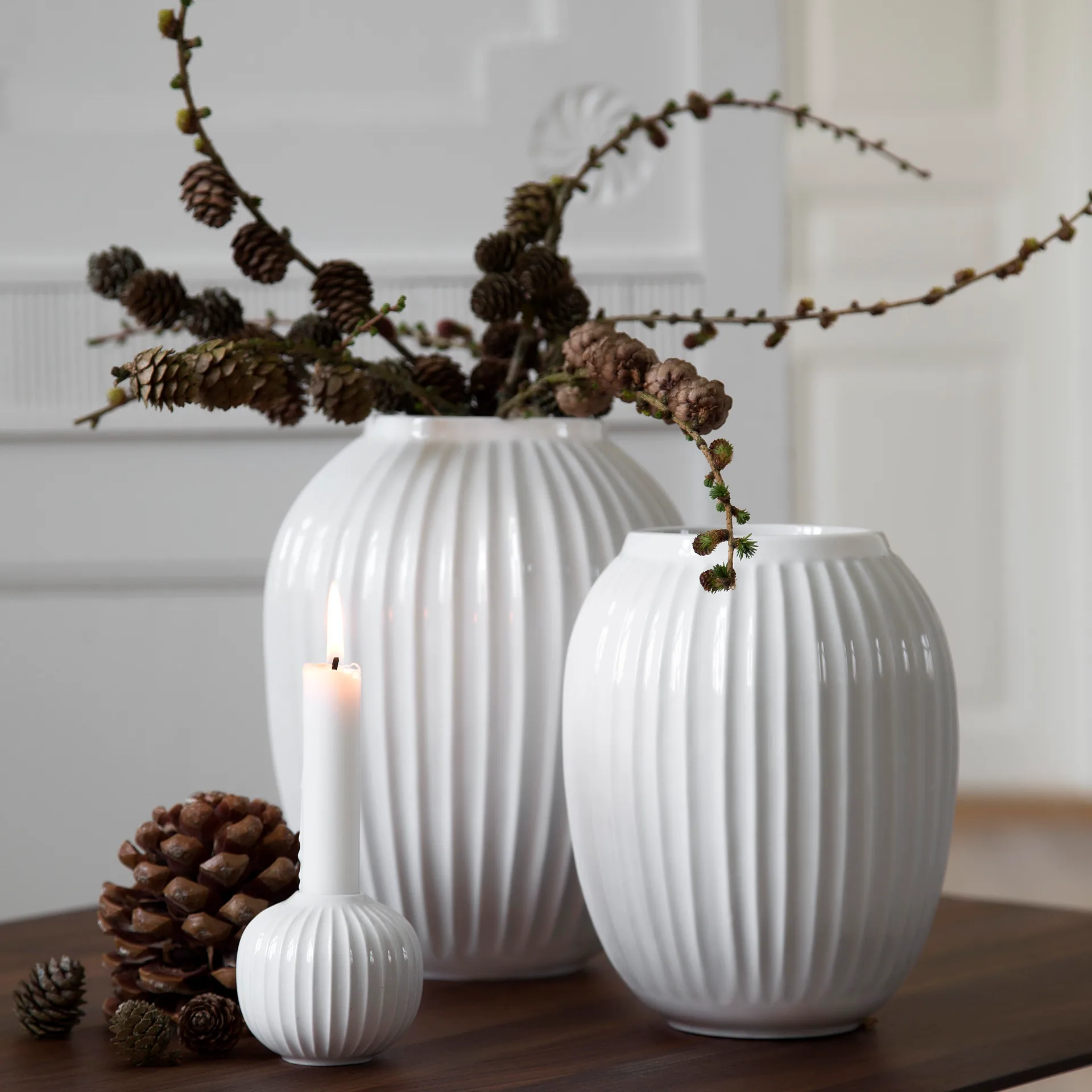 Hammershøi vase, Hvit, stor 25,5 cm Kähler
