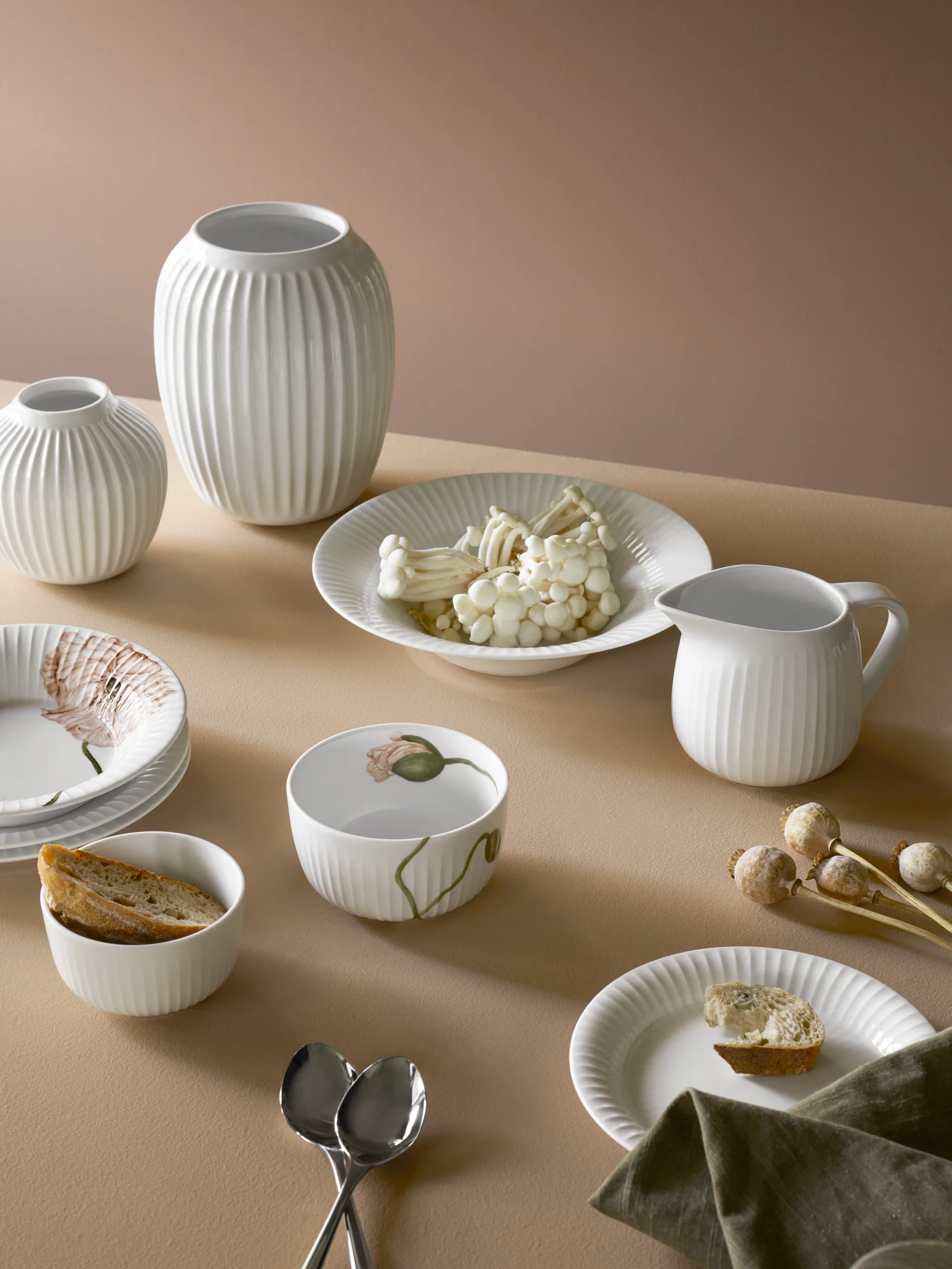 Hammershøi vase medium, hvit Kähler