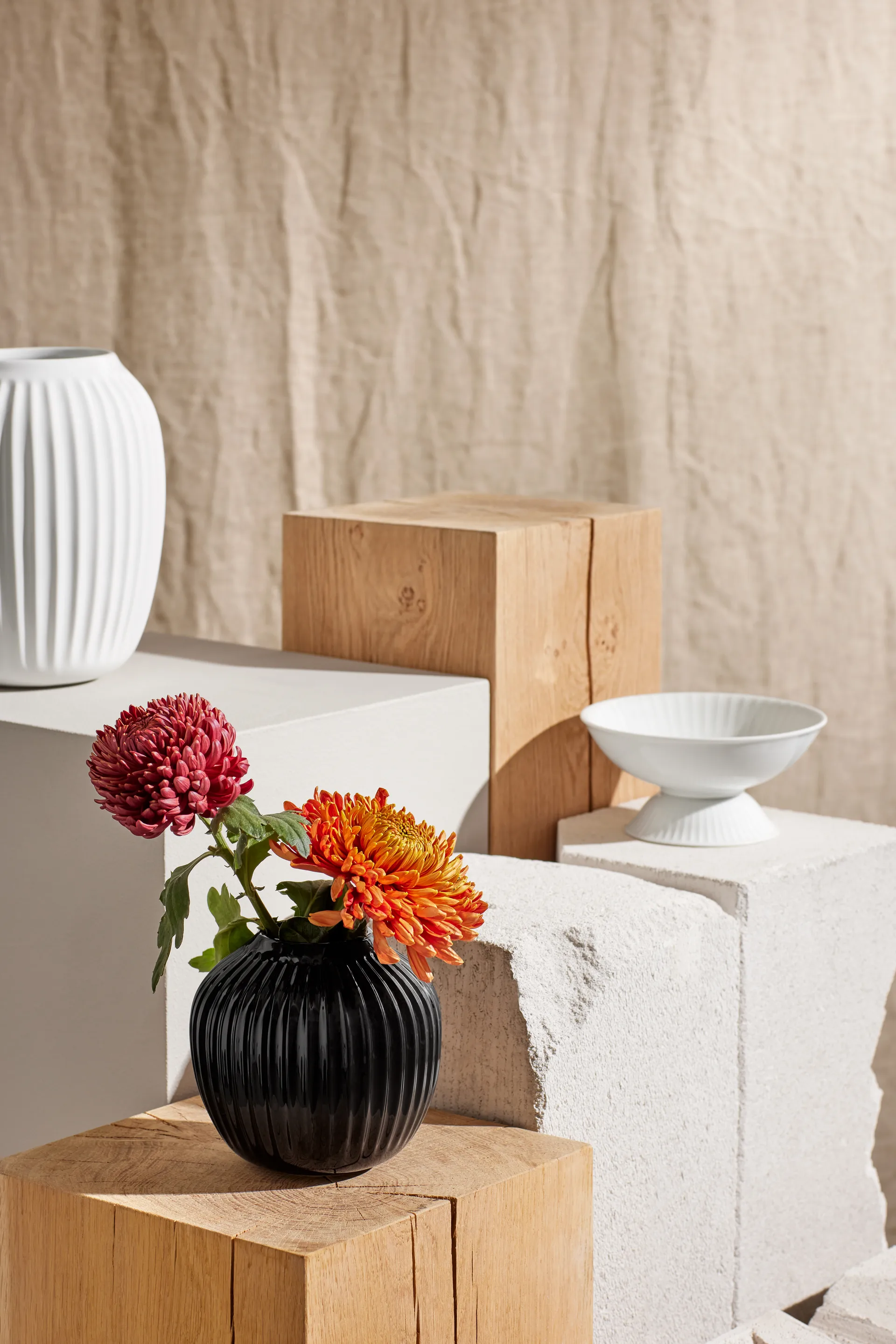 Hammershøi vase, Svart, liten 13 cm Kähler