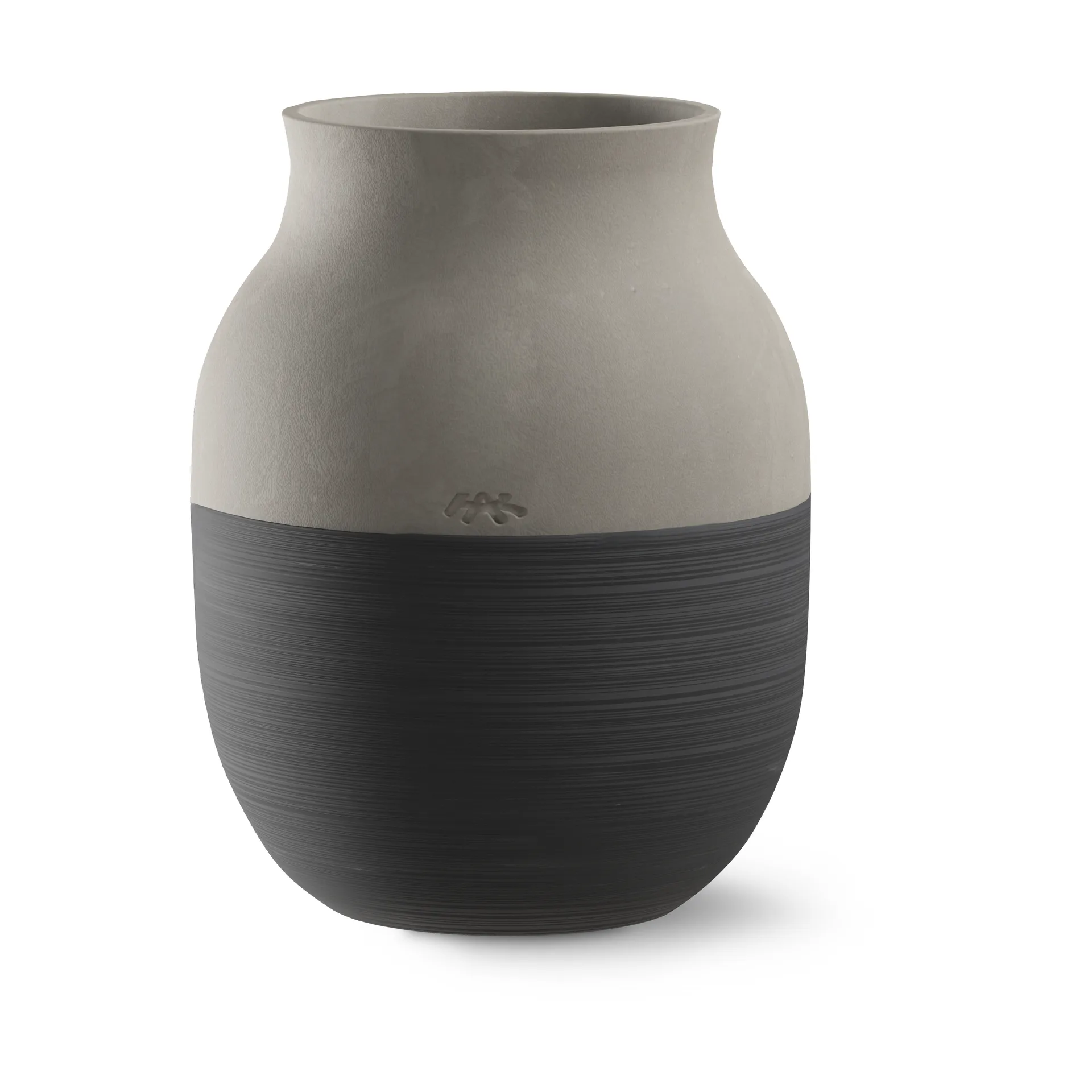 Omaggio Circulare Vase H20 cm, Antrasittgrå Kähler