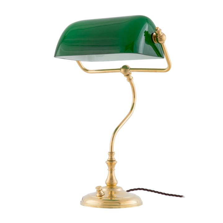 Energismart bordlampe, Messing-grønn Karlskrona Lampfabrik