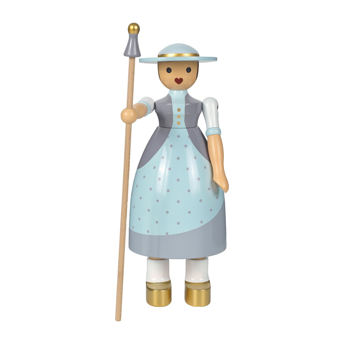 Kay Bojesen Denmark - Hyrdinne trefigur 20 cm lys blå