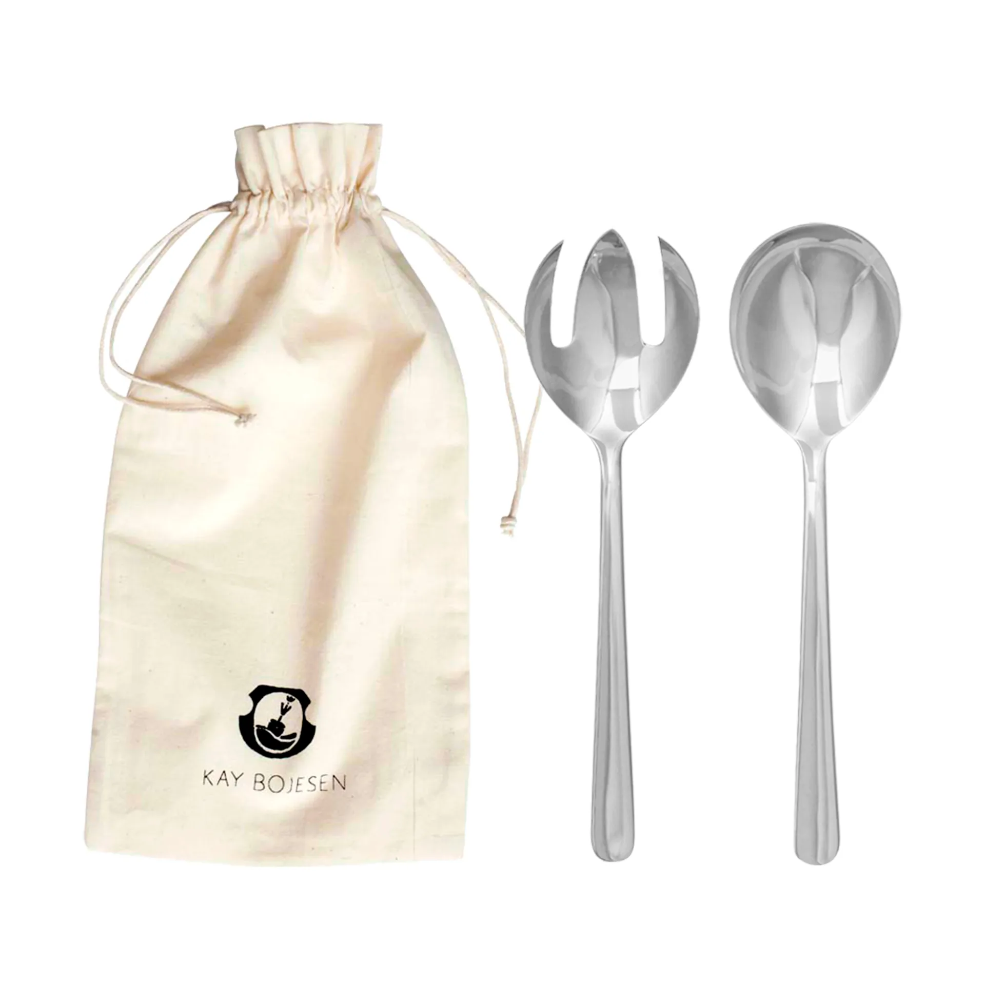 Grand Prix salatbestikk 23,5 cm 2 deler, Polished steel Kay Bojesen