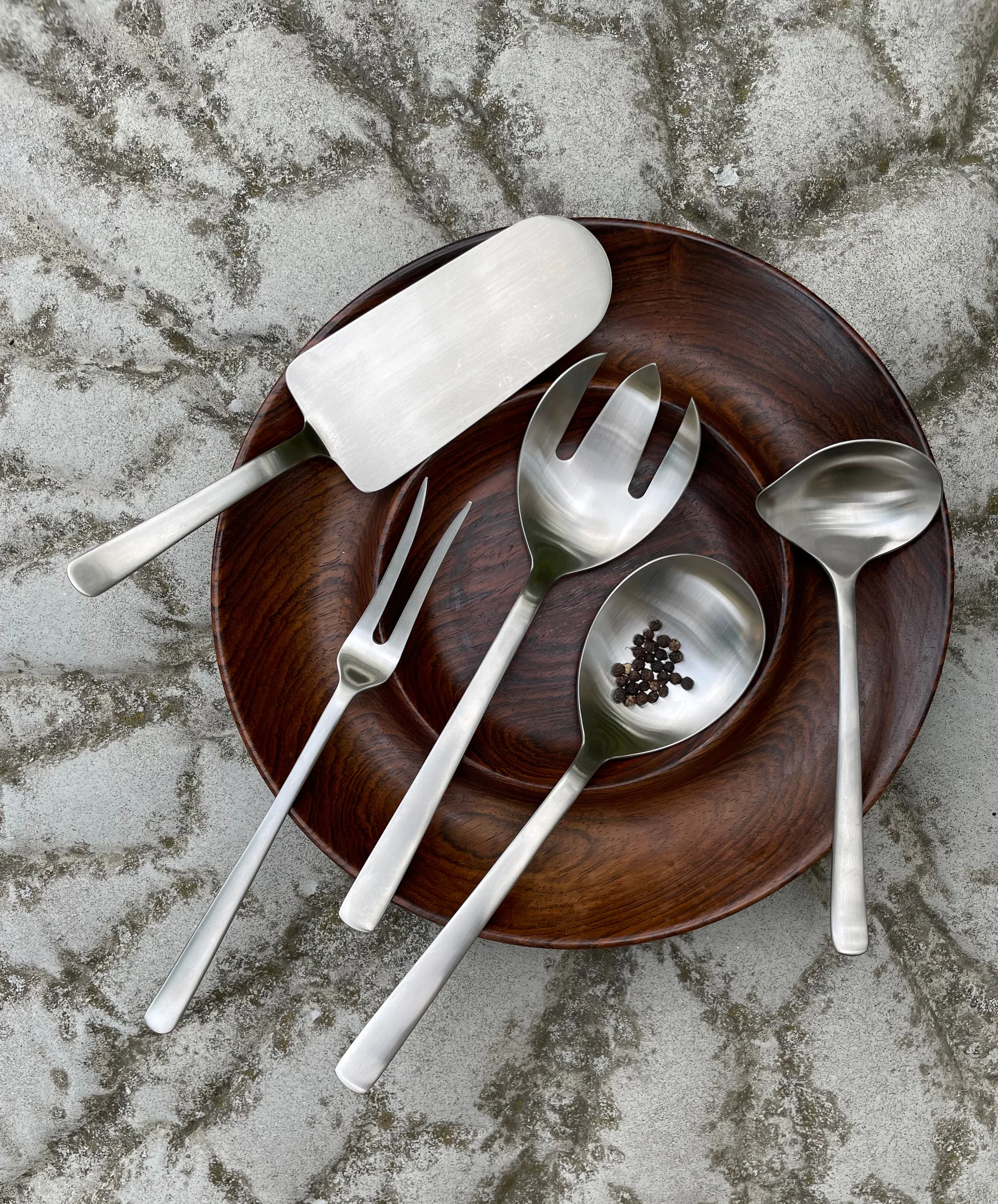 Grand Prix serveringssett 3 deler, Polished steel Kay Bojesen