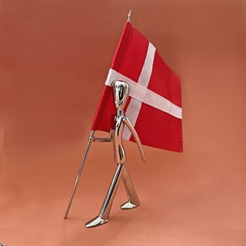 Royal Guard flaggbærer figurin 18 cm - Polished steel - Kay Bojesen