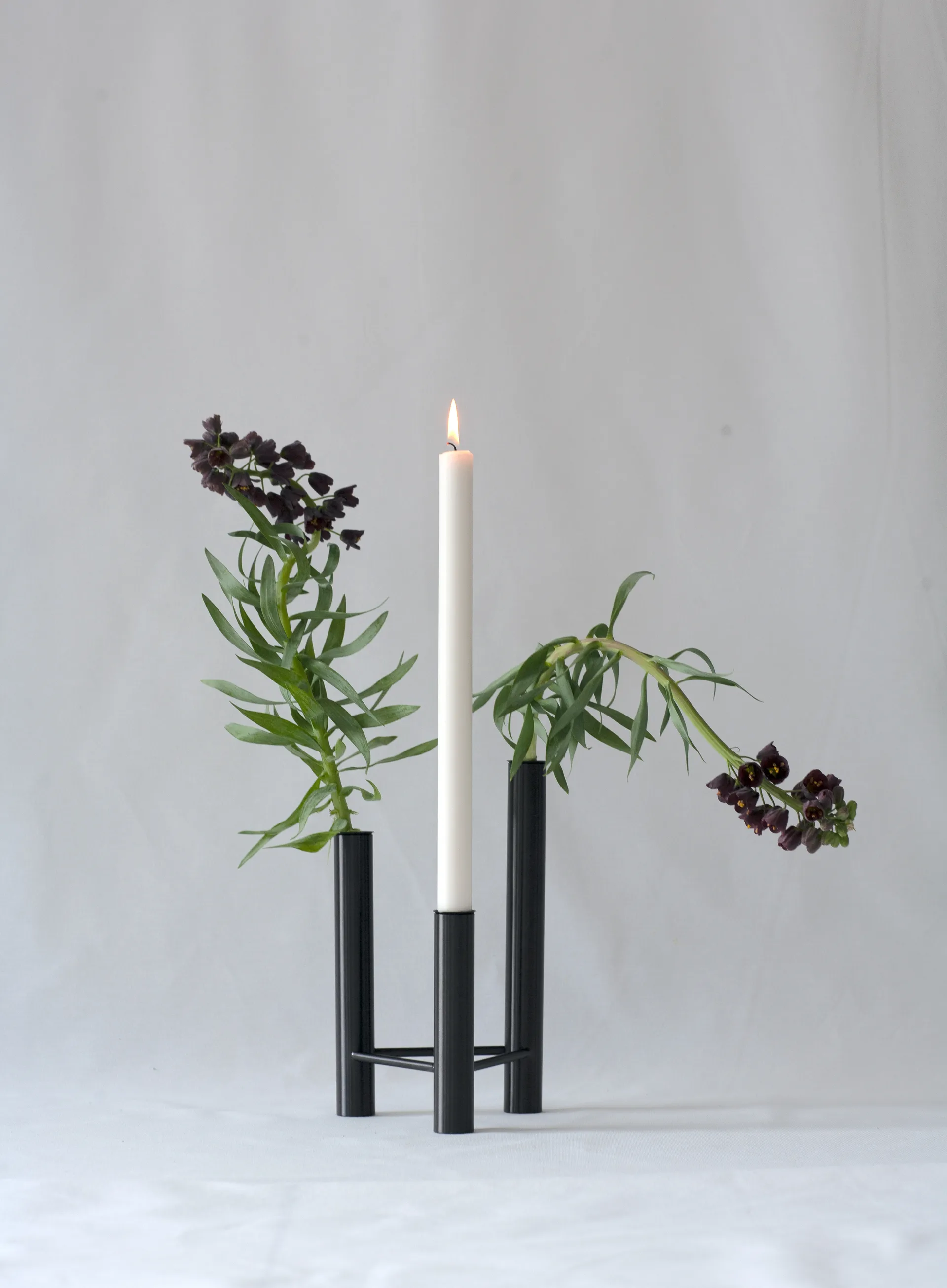 VISTA vase og lysestake, Black Kay Bojesen