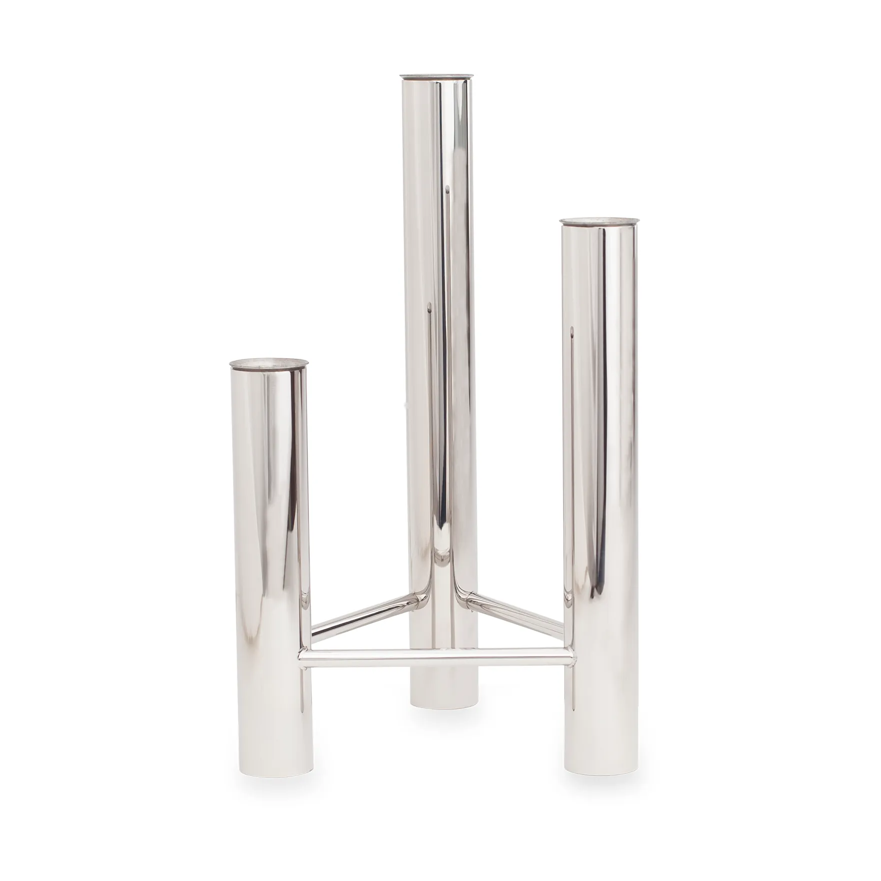 VISTA vase og lysestake, Polished steel Kay Bojesen