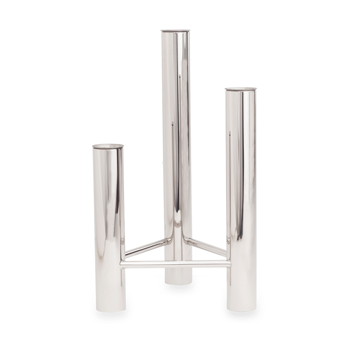 VISTA vase og lysestake, Polished steel Kay Bojesen