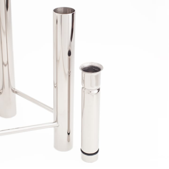 VISTA vase og lysestake, Polished steel Kay Bojesen