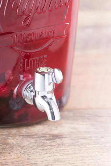 Kilner drikkedispenser med tappekran - Klar-rustfritt stål, 8 L - Kilner