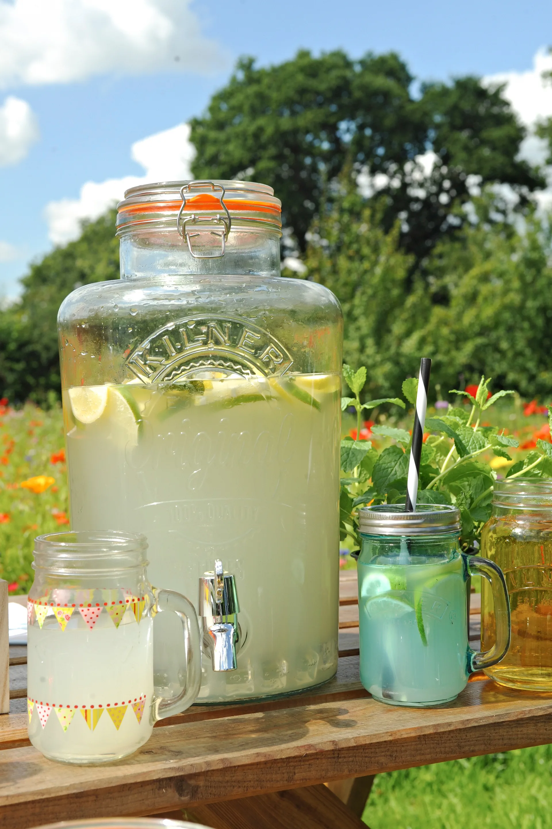 Kilner drikkedispenser med tappekran, Klar-rustfritt stål, 8 L Kilner