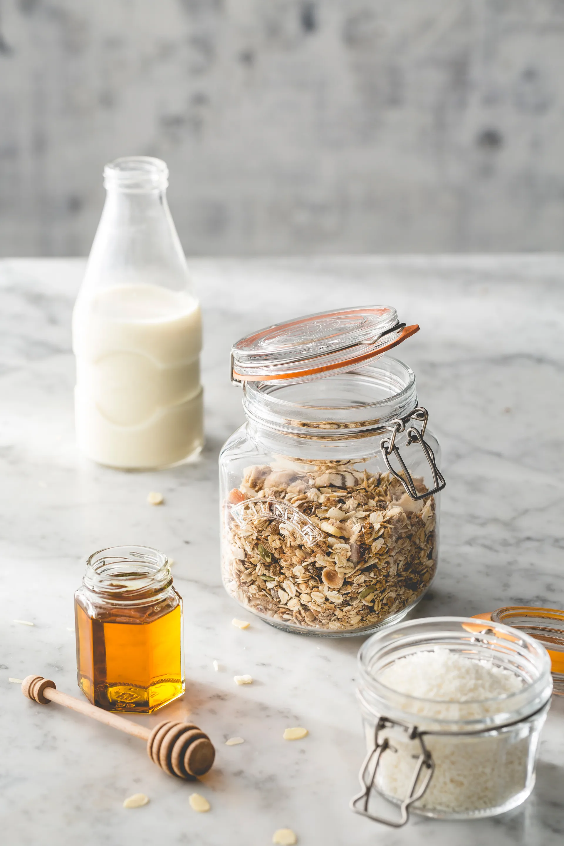 Kilner firkantet konserveringsglass med bøyle, Klar, 1 L Kilner