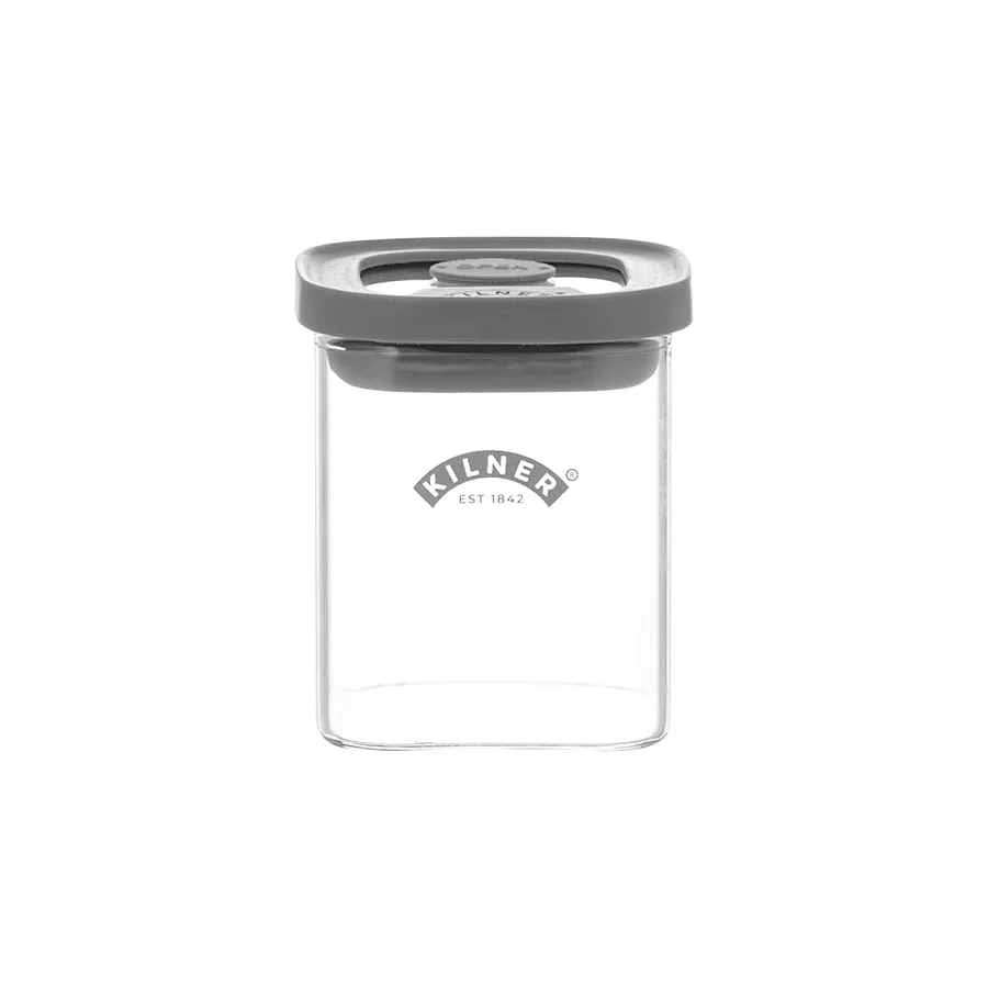 Kilner FRESH krydderkrukke firkantet, Klar-grå, 160 ml Kilner