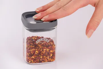 Kilner FRESH krydderkrukke firkantet - Klar-grå, 160 ml - Kilner