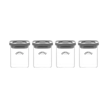 Kilner FRESH krydderkrukker - Klar-grå, 4-pakning, 160 ml - Kilner