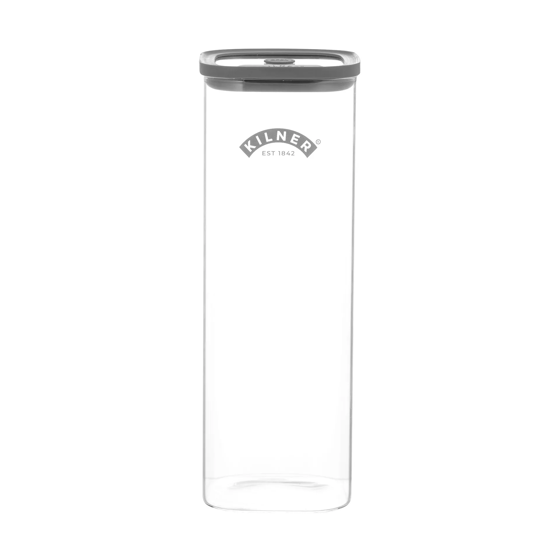 Kilner FRESH oppbevaringskrukke, Klar-grå, 2 L Kilner
