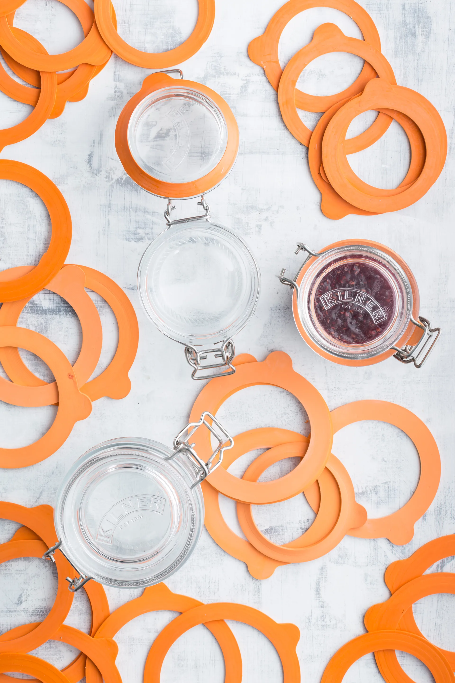 Kilner gummiringer standard, Oransje, 0,35–2 L, 6-pakning Kilner