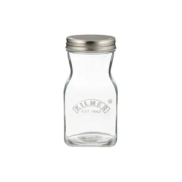 Kilner juice- og sausflaske - Klar-rustfritt stål, 0,5 L - Kilner