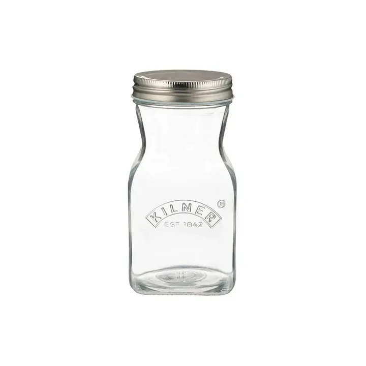 Kilner juice- og sausflaske - Klar-rustfritt stål, 0,5 L - Kilner