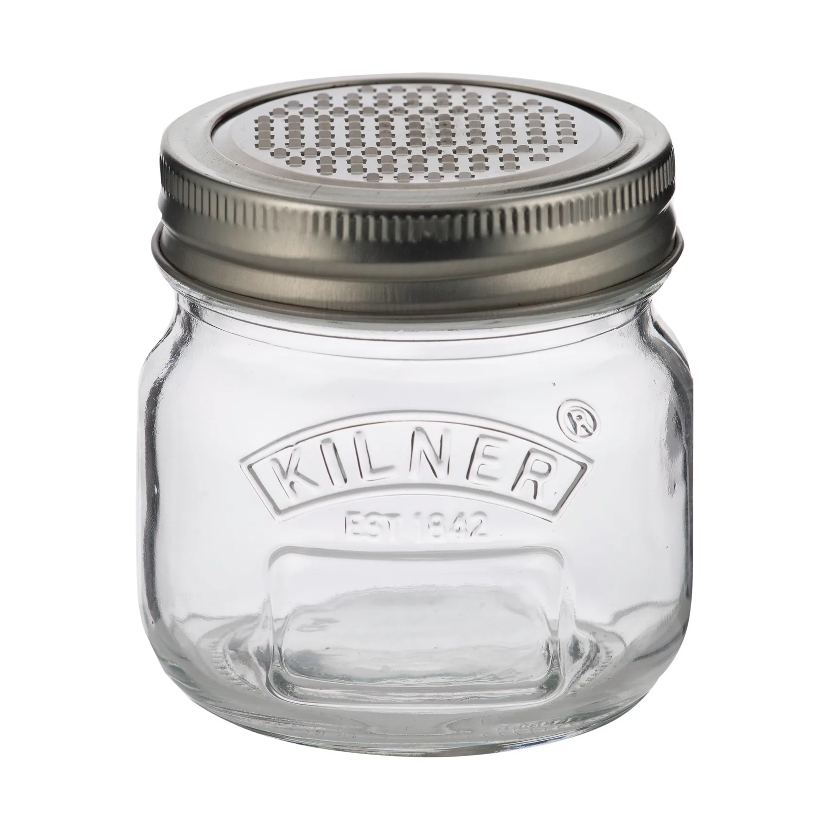 Kilner oppbevaringskrukke med rive-lokk, Sølv-klar, 250 ml Kilner