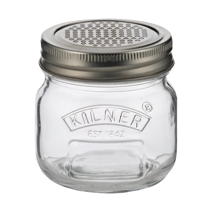 Kilner oppbevaringskrukke med rive-lokk - Sølv-klar, 250 ml - Kilner