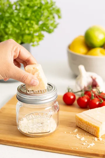 Kilner oppbevaringskrukke med rive-lokk - Sølv-klar, 250 ml - Kilner