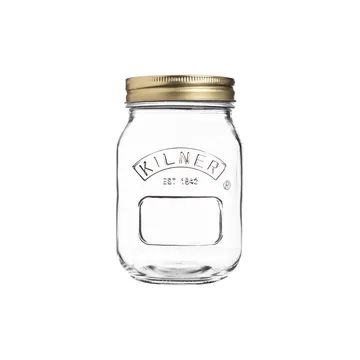 Kilner rund konserveringsglass - Klar-gull, 0,5 L - Kilner