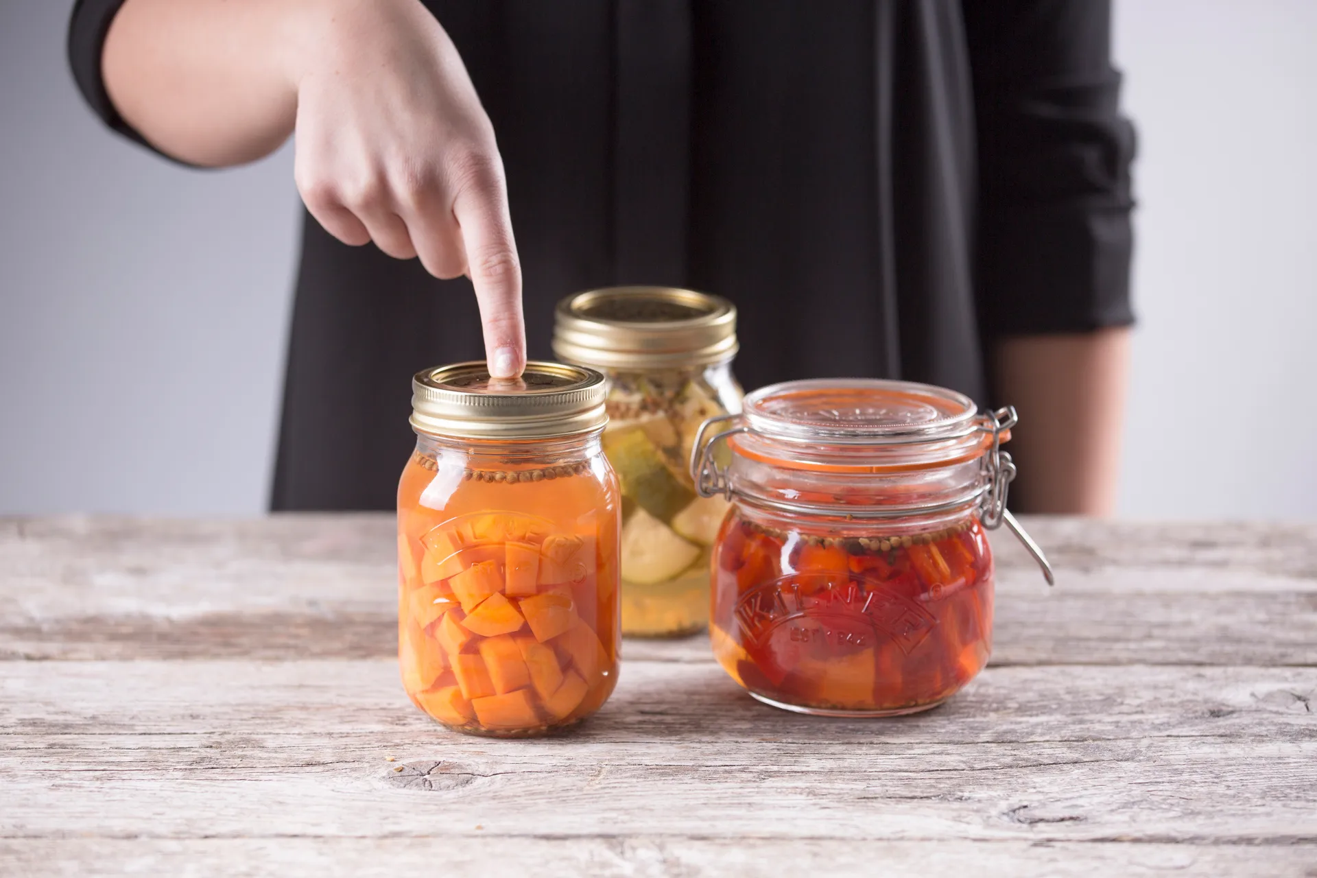Kilner rund konserveringsglass, Klar-gull, 0,5 L Kilner