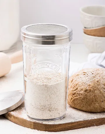 Kilner sikteglass sett - Klar-rustfritt stål, 0,5 L - Kilner