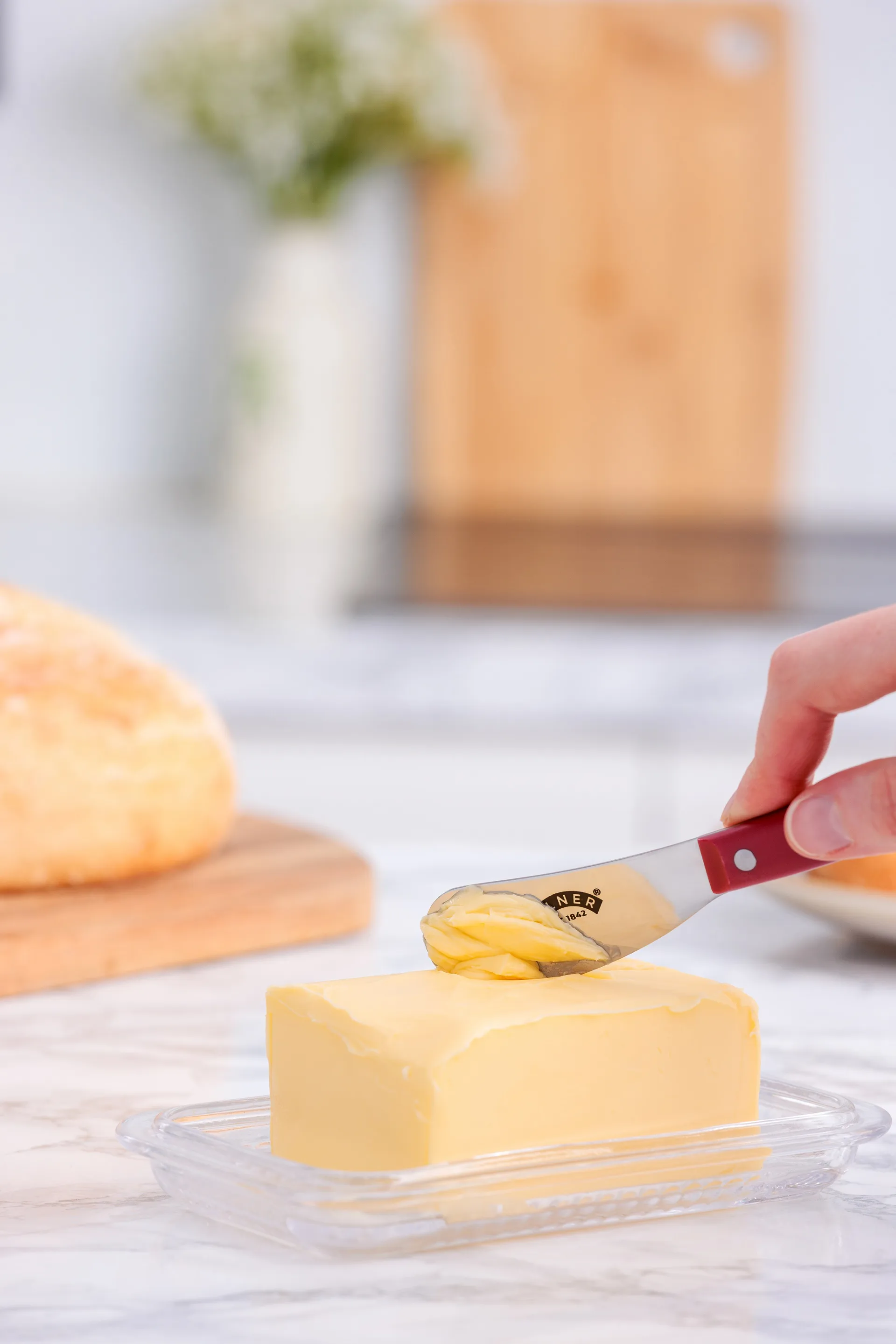 Kilner smørkniv sett, Rød-rustfritt stål Kilner