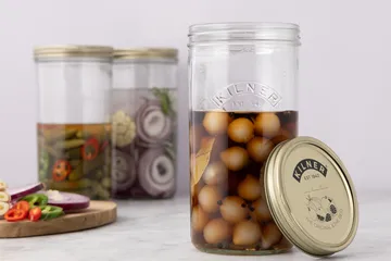 Kilner WIDE konserveringsglass - Klar-gull, 1 L - Kilner