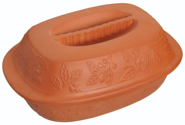 Leirgryte med lokk 35x27 cm, Terracotta Kitchen Craft