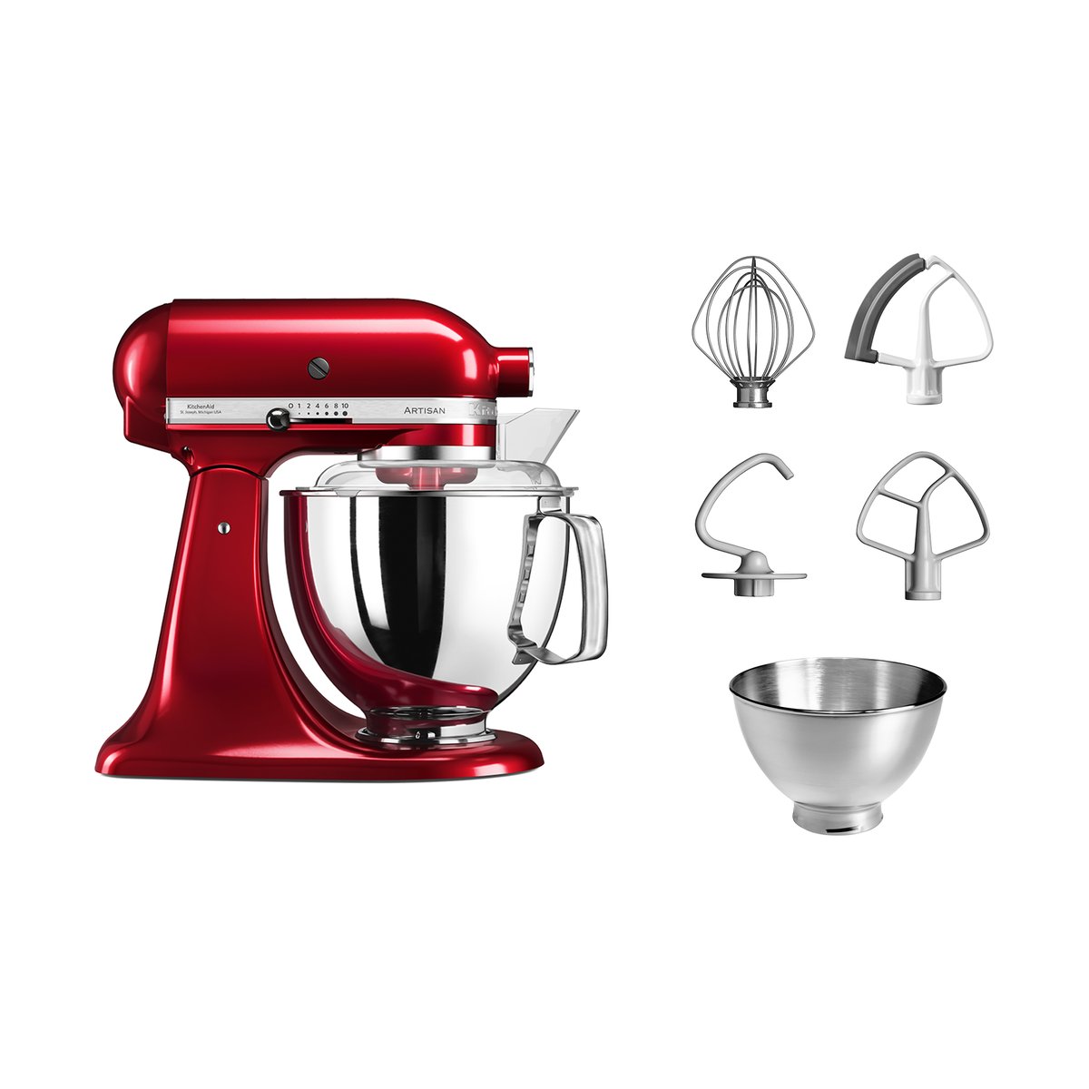 KitchenAid - Artisan kjøkkenmaskin 5KSM175PSECA 4,8L candy apple