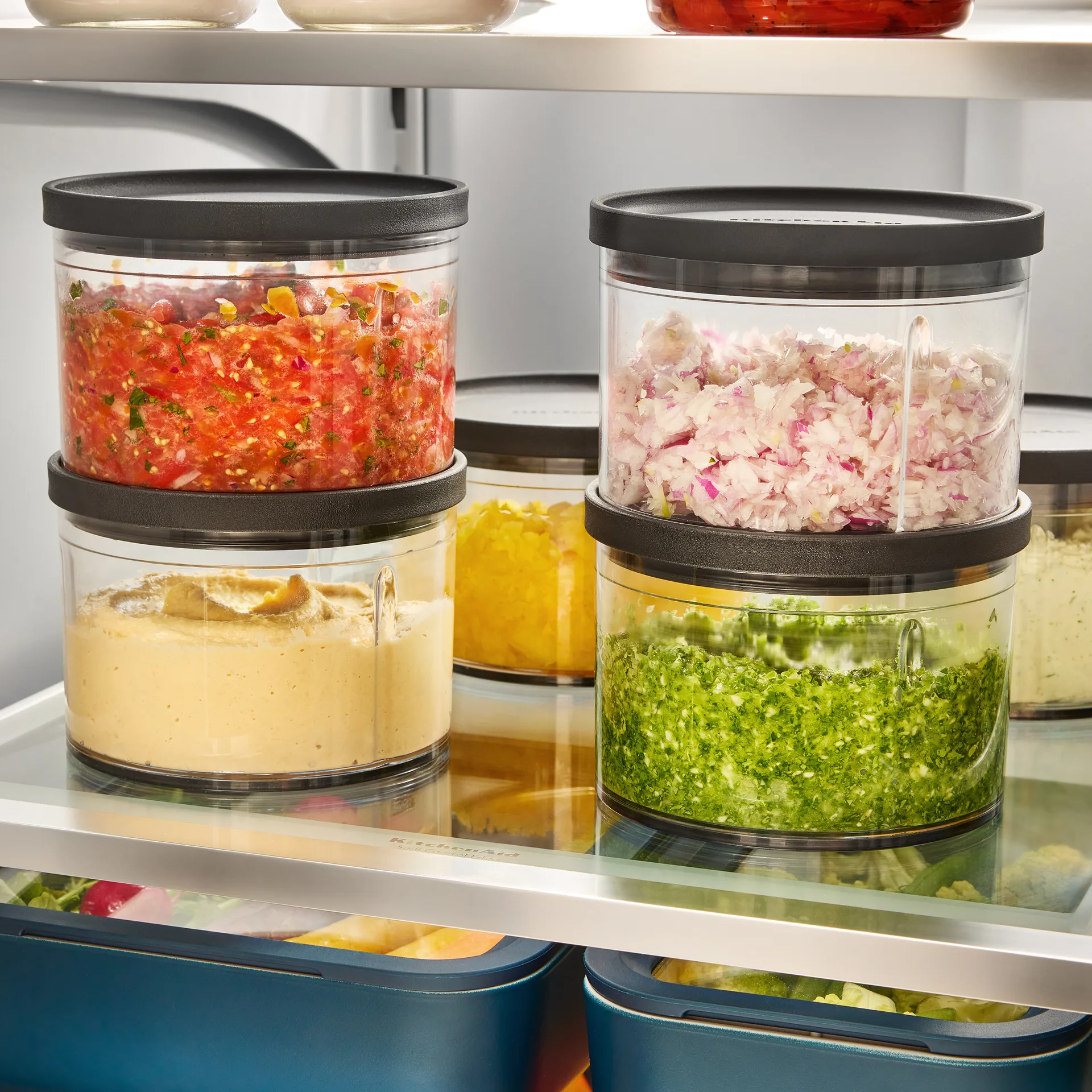 KitchenAid Go top down chopper bolle 2-pakning, Transparent KitchenAid