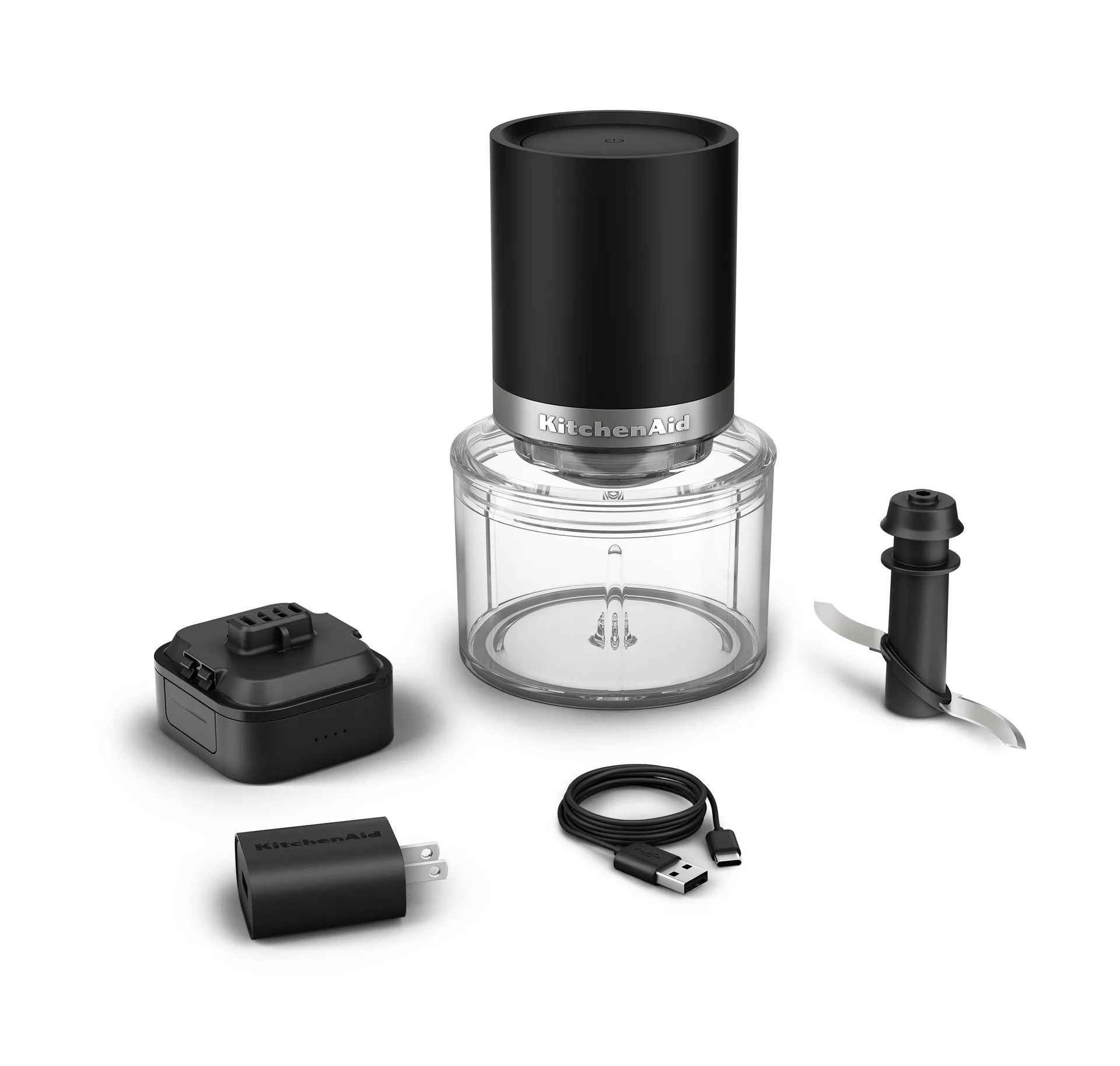 KitchenAid Go trådløs hakker uten batteri, Mattsvart KitchenAid