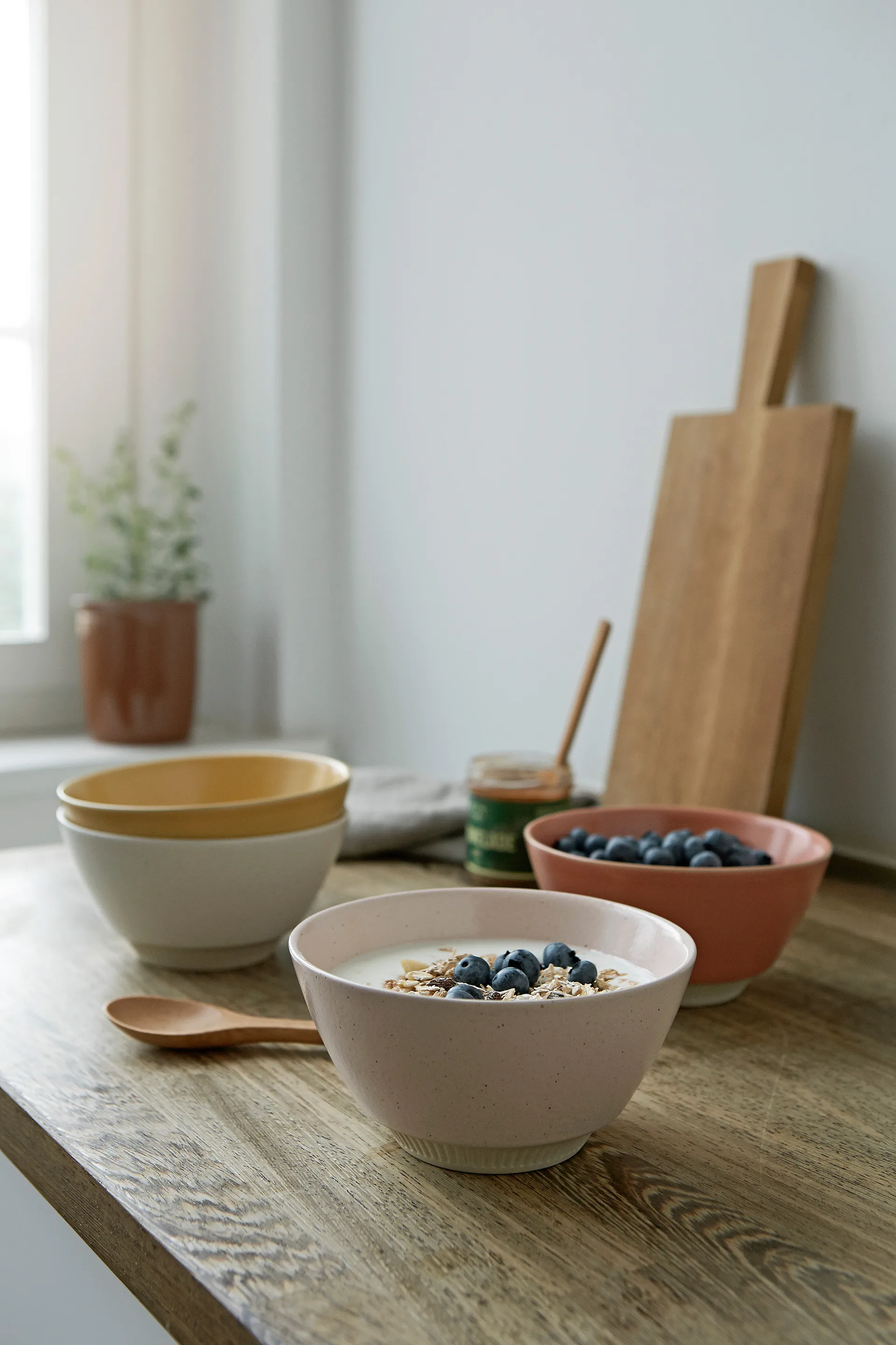 Colorit skål Ø 14 cm, Rosa Knabstrup Keramik