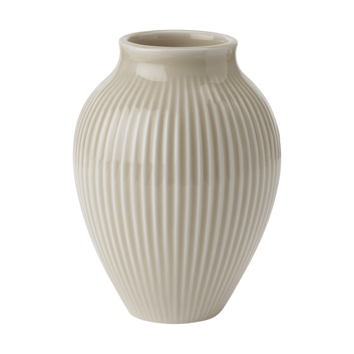 Knabstrup riflet vase 12,5 cm, Ripple sand Knabstrup Keramik