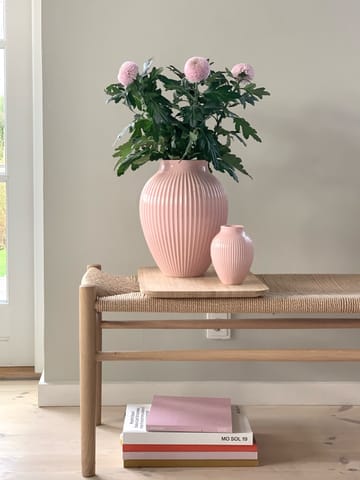 Knabstrup riflet vase 27 cm - Rosa - Knabstrup Keramik