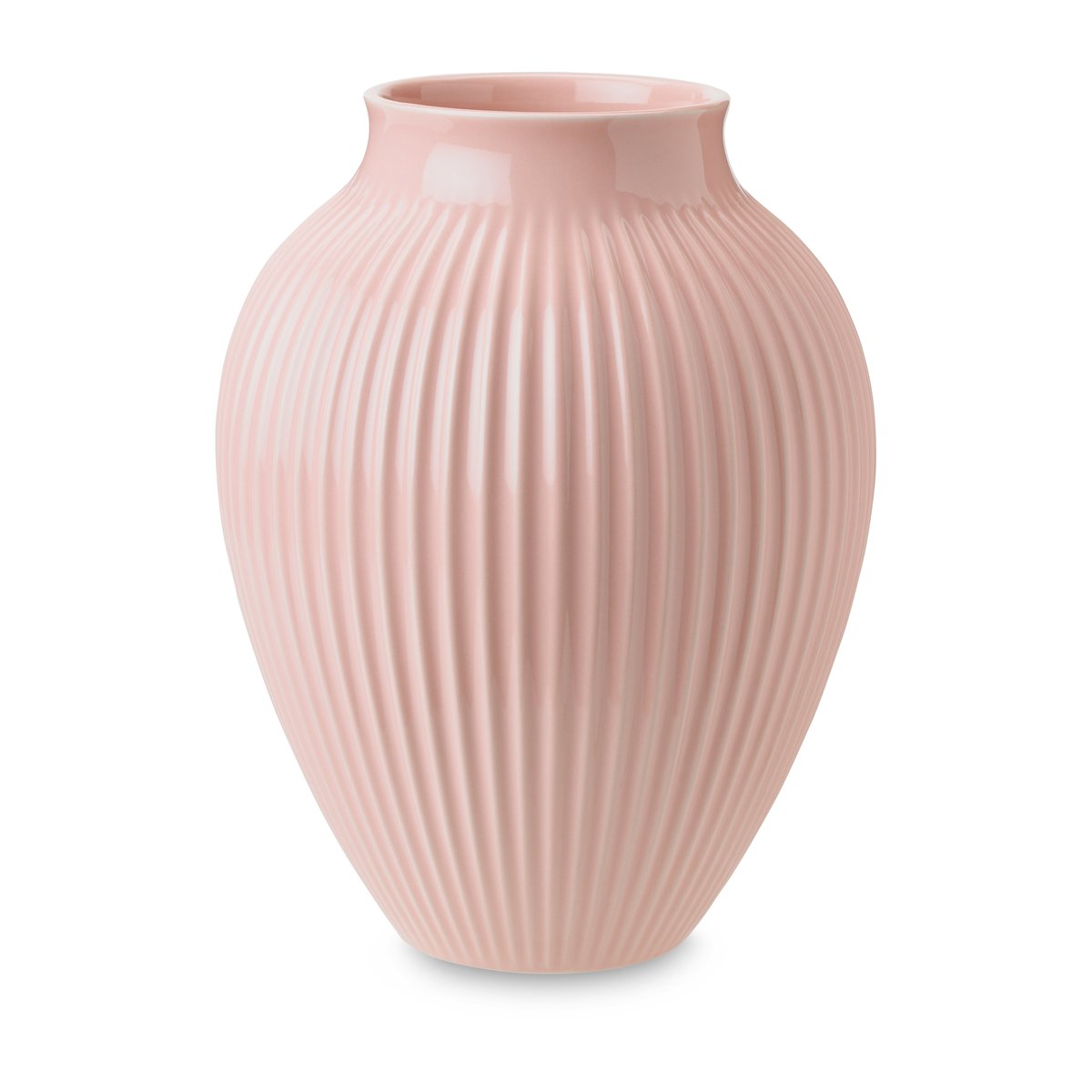 Knabstrup Keramik Knabstrup riflet vase 27 cm Rosa