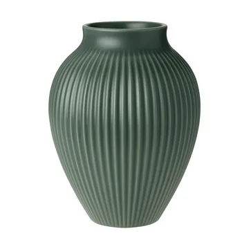 Knabstrup vase ripple matt celadon green - 20 cm - Knabstrup Keramik