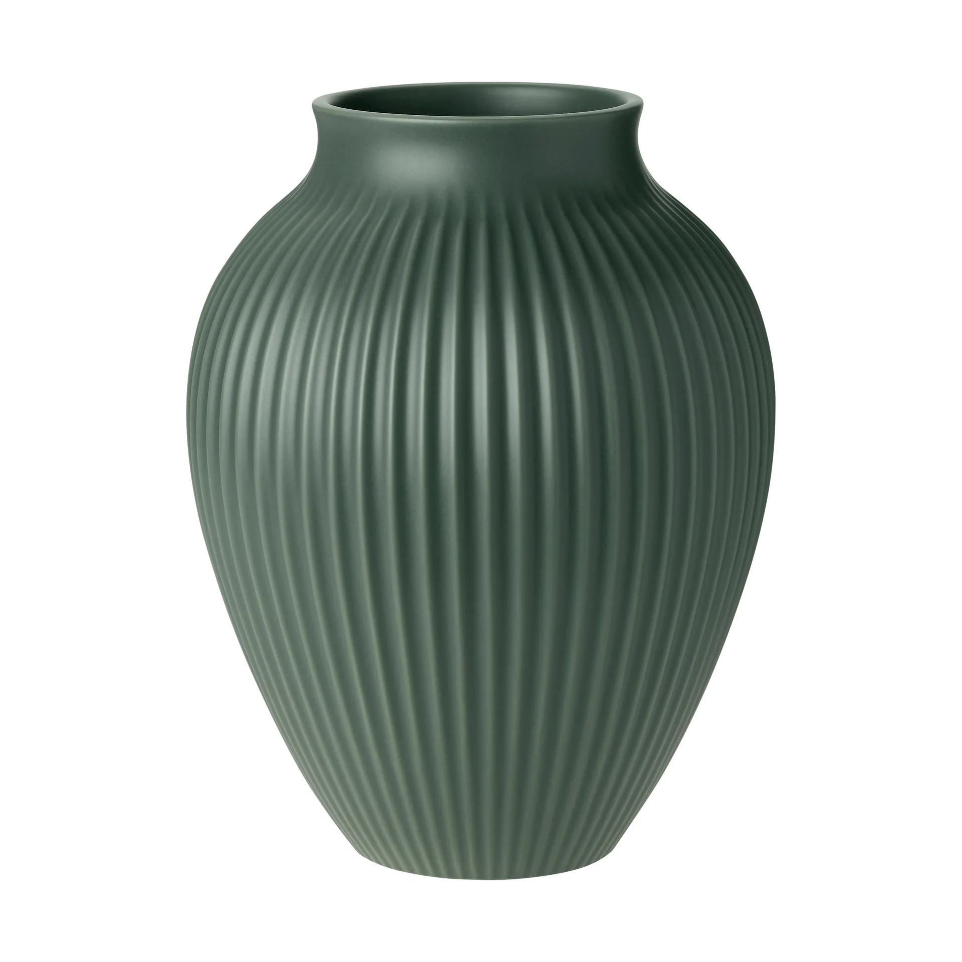 Knabstrup vase ripple matt celadon green, 27 cm Knabstrup Keramik