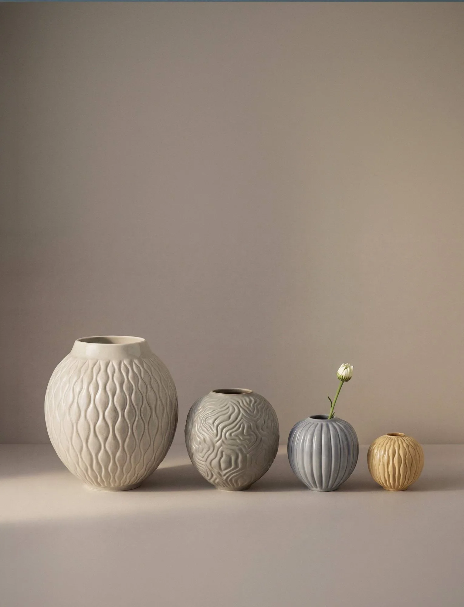 Solum vase, Ochre, 8,5 cm Knabstrup Keramik